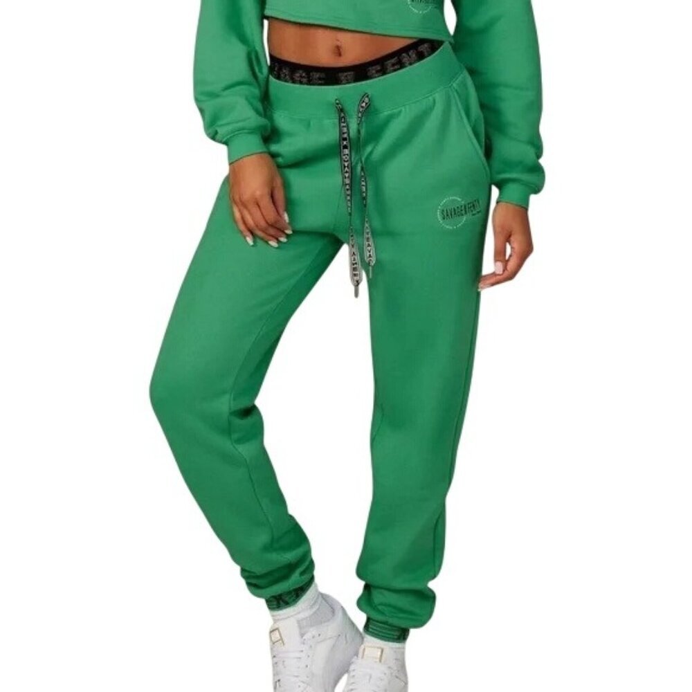 Savage x Fenty Green Essential Scope Logo Sweatpants